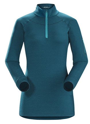 Blue base layer for women is a great solution for hiking