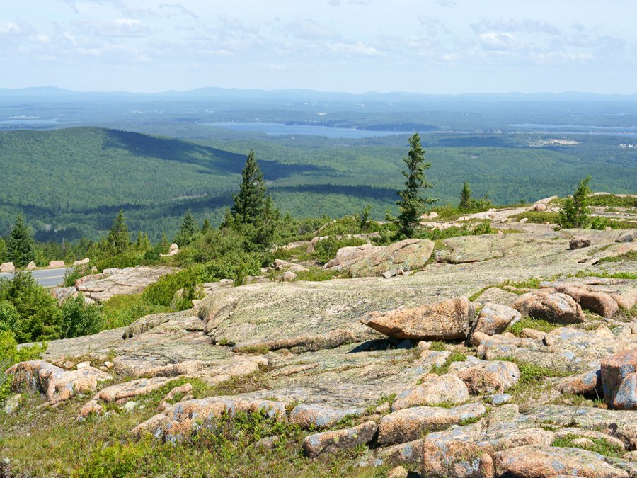 Acadia National Park near the town of Bar Harbor, viewed from Cadillac Mountain