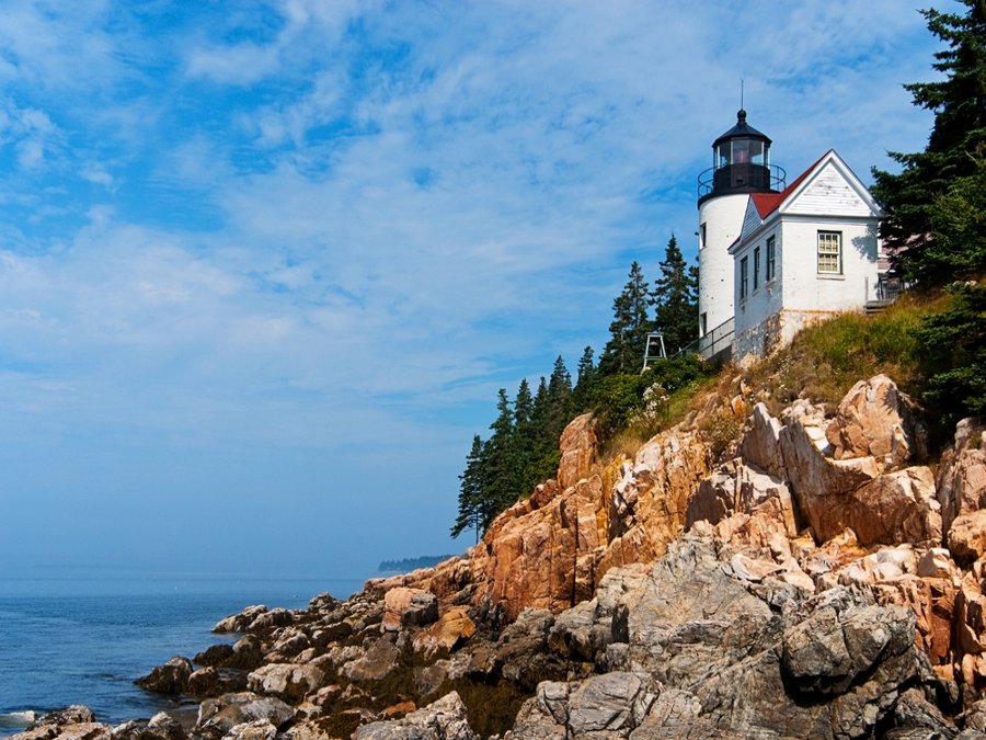 Bass Harbor lighthouse is located in northern Maine's Acadia National Park