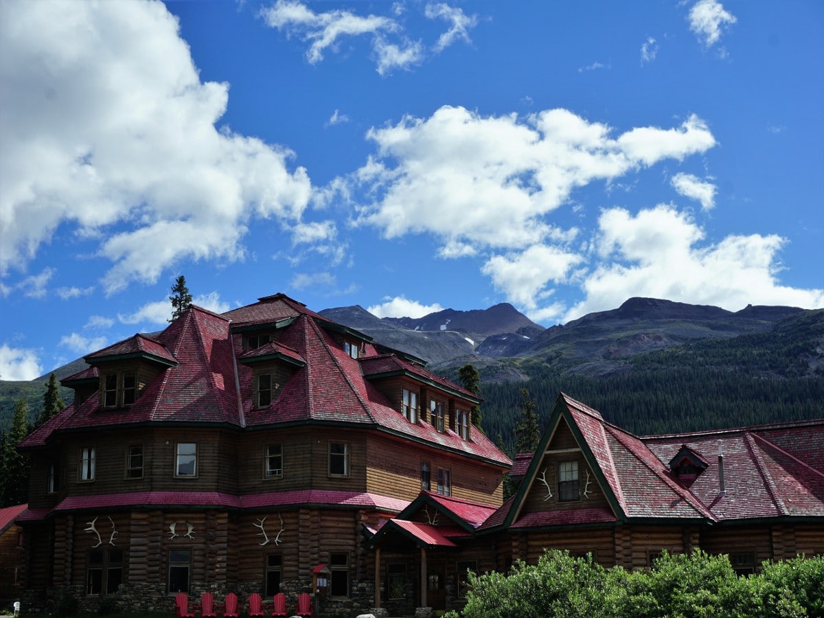 Num-Ti-Jah Lodge on the Bow Hut Hike from Icefields Parkway in Banff National Park