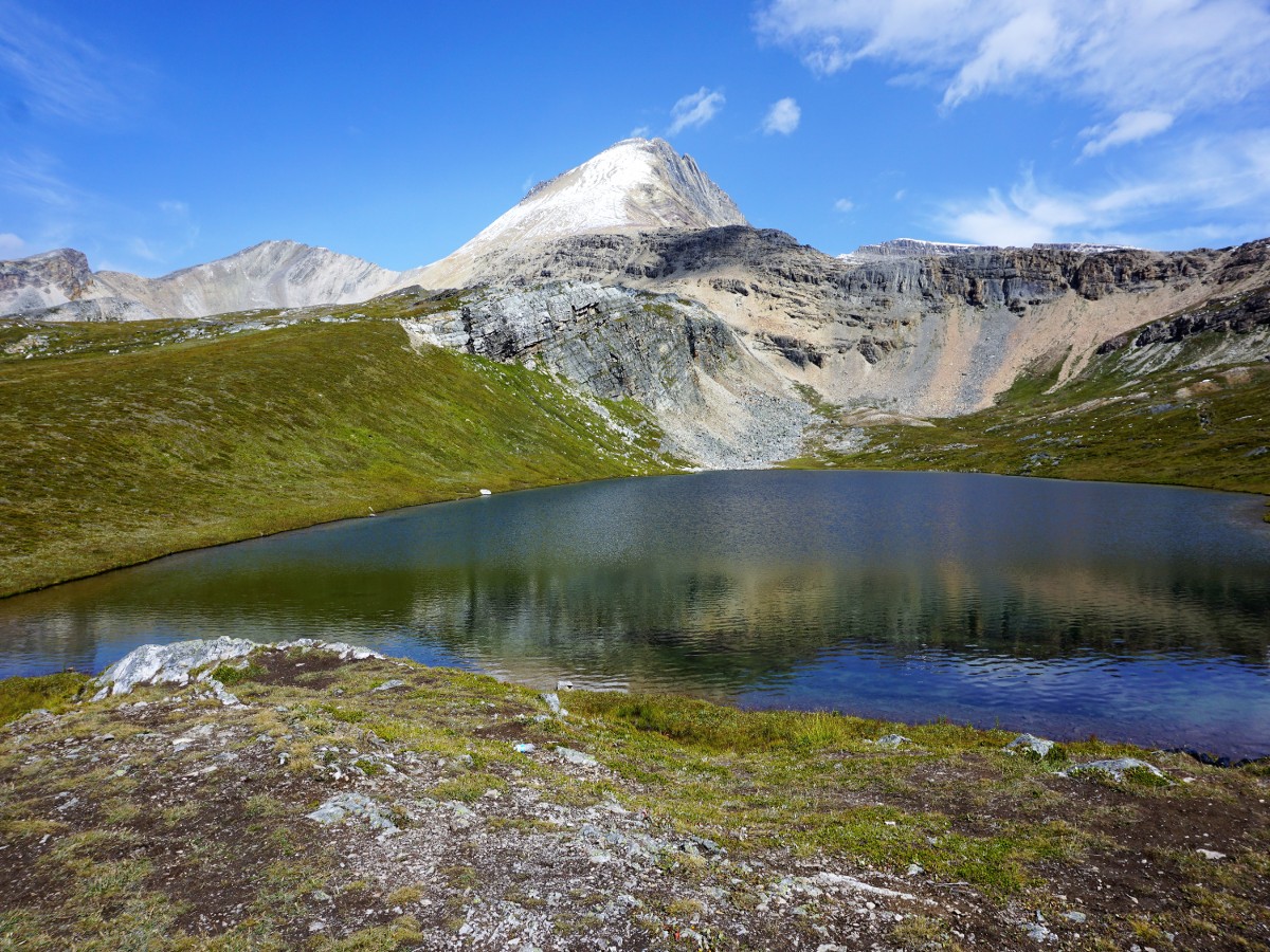 Panorama from the Helen Lake and Cirque Peak Hike from the Icefields Parkway near Banff National Park