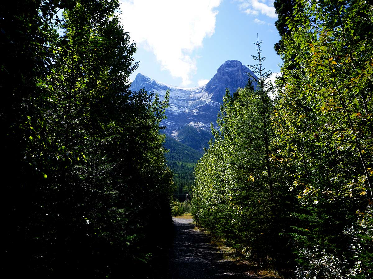 Ha Ling view from the Quarry Lake Hike in Canmore, Alberta