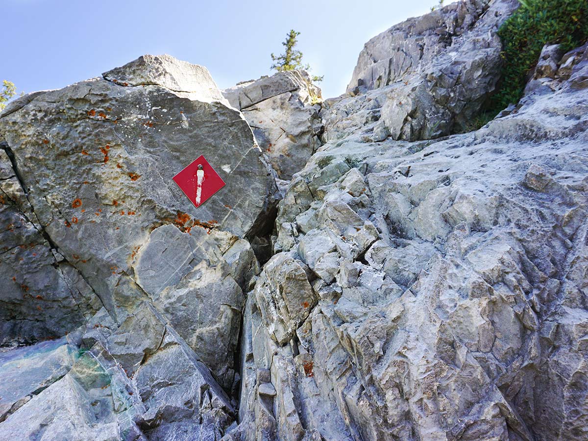 Scrambly part of the Heart Mountain Horseshoe Hike in Canmore, Alberta