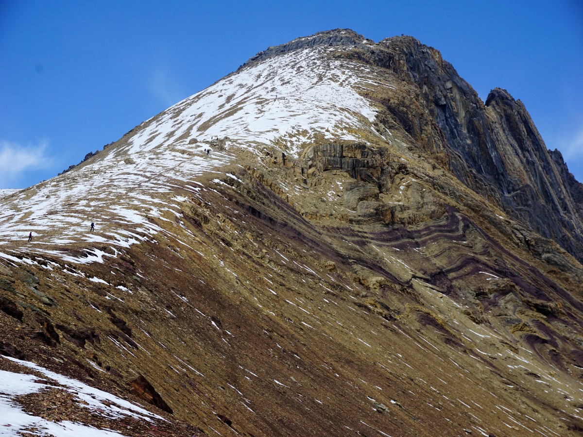 The final part of the Helen Lake and Cirque Peak Hike from the Icefields Parkway near Banff National Park