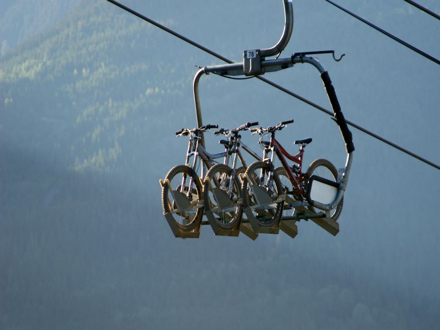 Bikes on a chairlift at Whistler, Planning your trip to Whistler