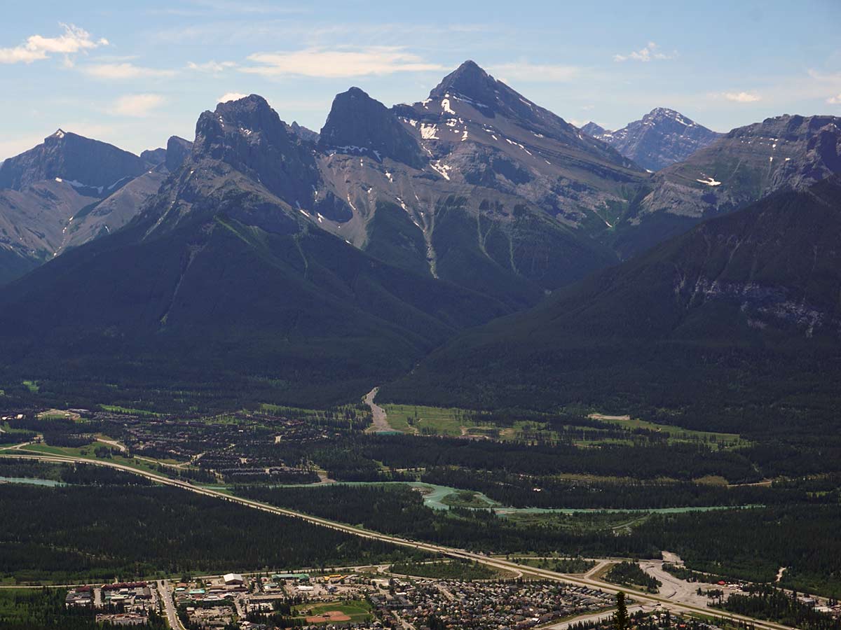 Three Sisters from the Lady MacDonald Tea House Hike from Canmore, Alberta