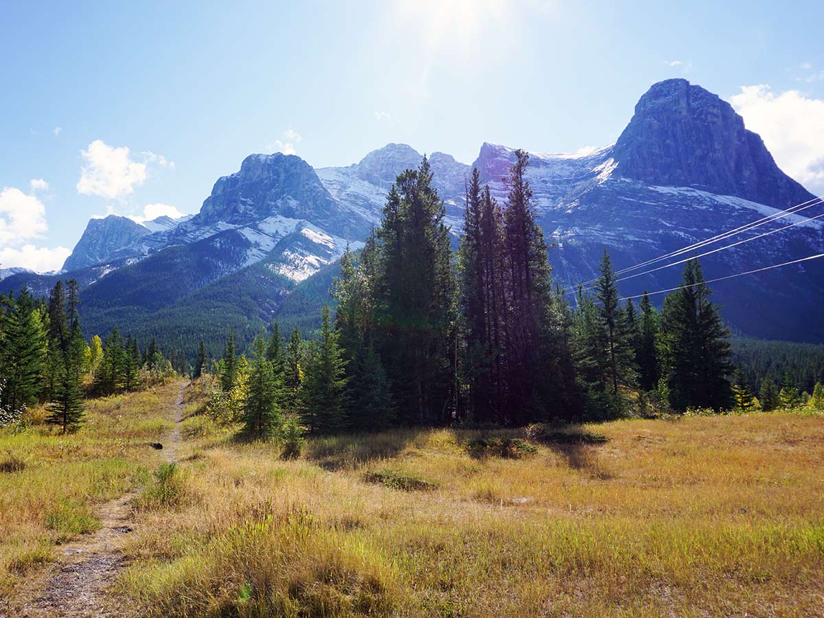 Beautiful views on the Quarry Lake hike in Canmore, Alberta