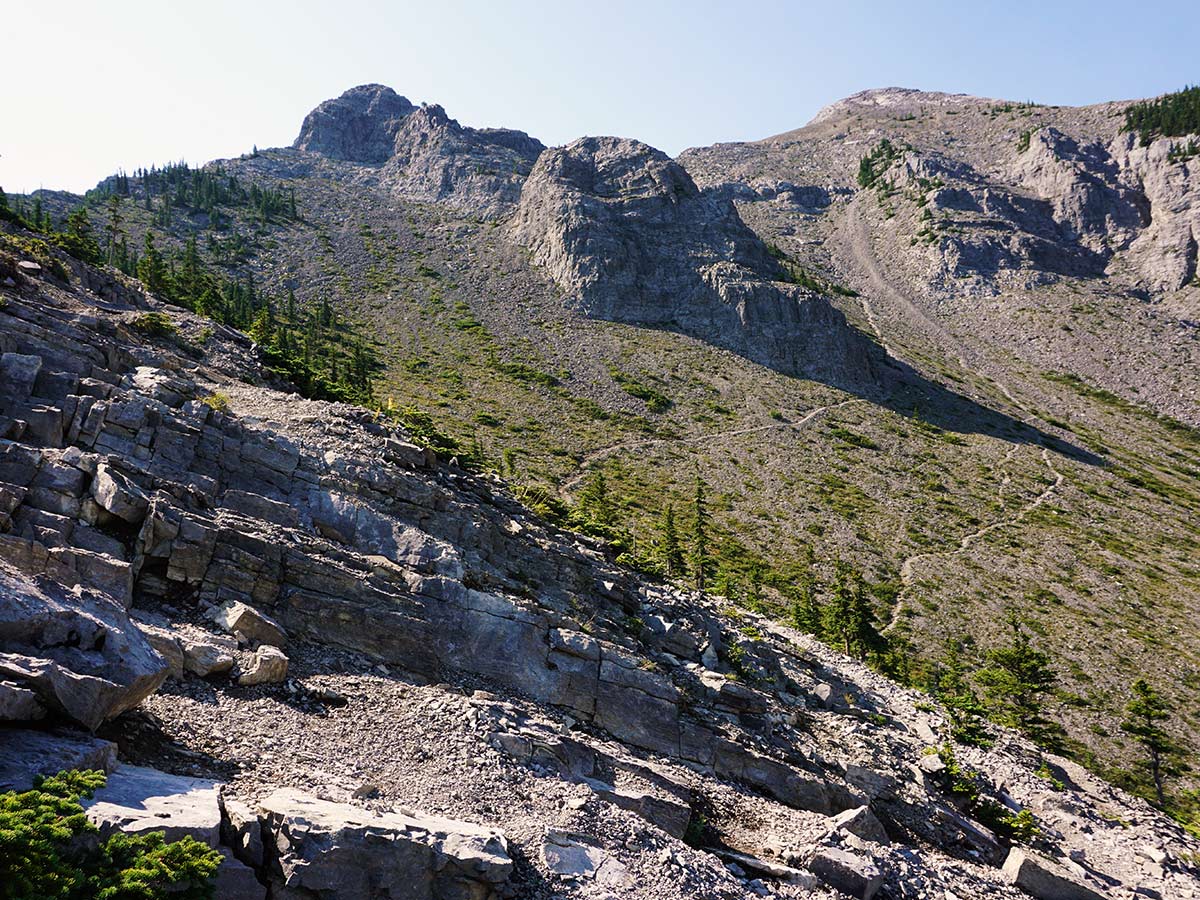 Trails on the Mt. Yamnuska Circuit Hike in Canmore, Alberta