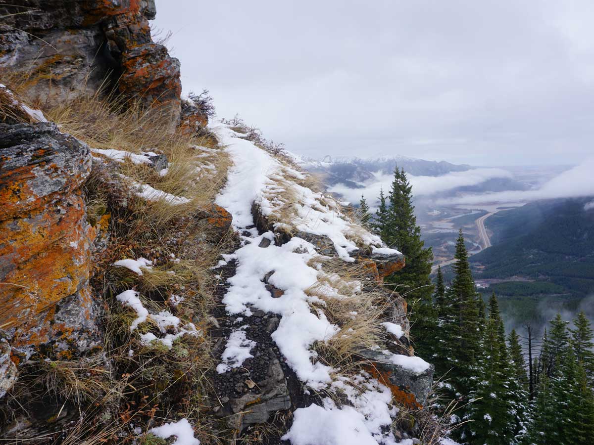 Exposure on the Wind Ridge hike in Canmore, Alberta