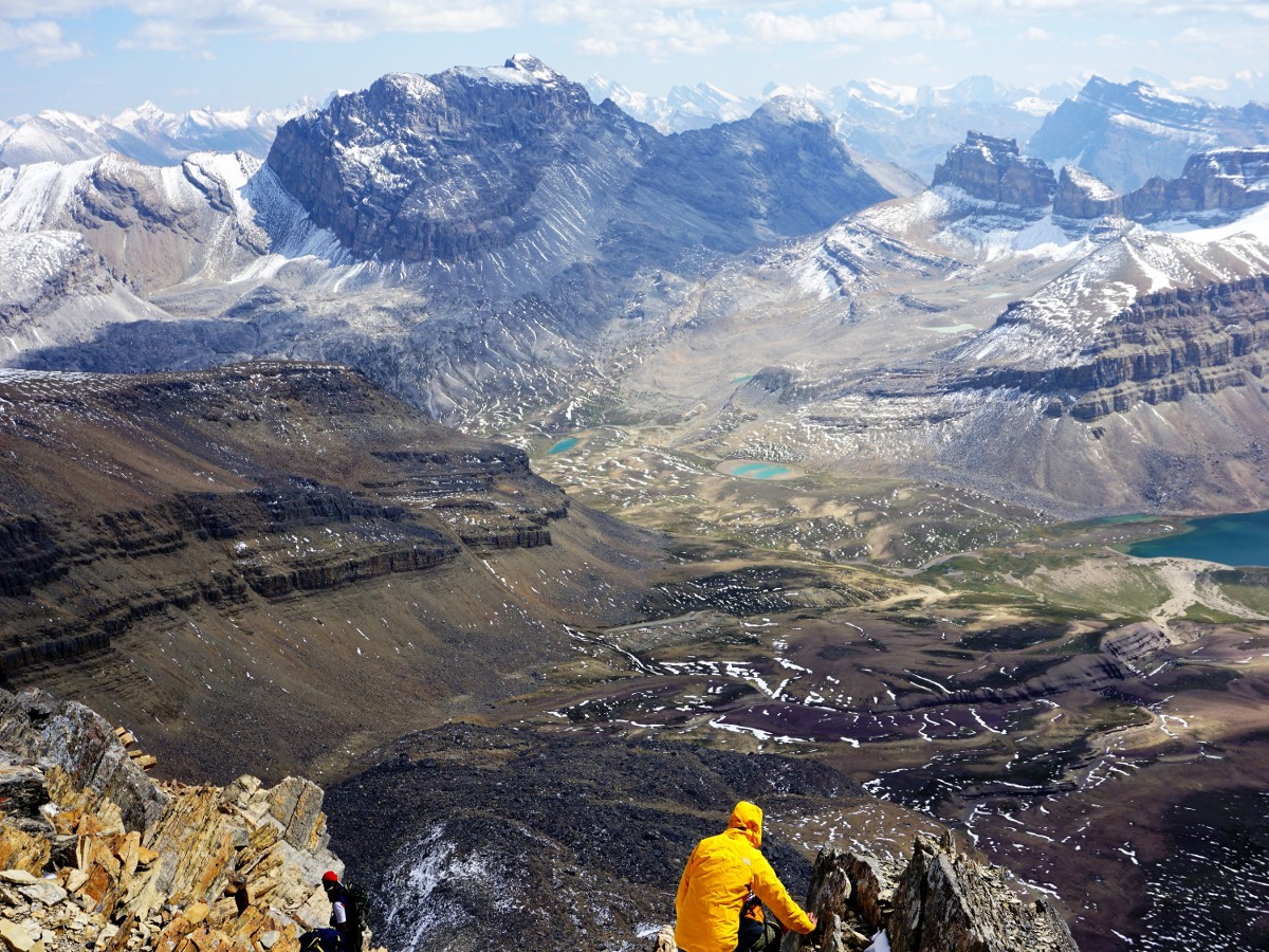 Stunning landscape from the Helen Lake and Cirque Peak Hike from the Icefields Parkway near Banff National Park