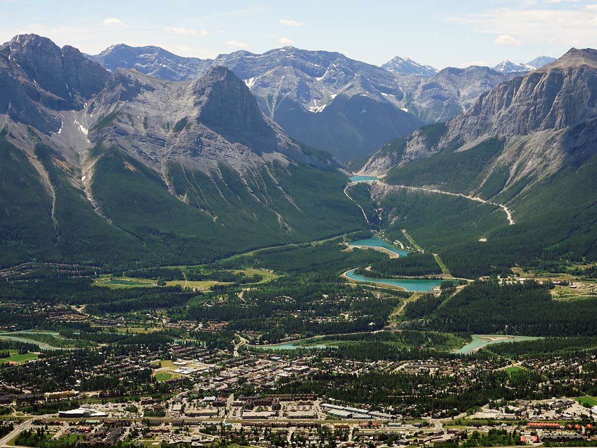 Canmore and the Smith Dorrien view from the Lady MacDonald Tea House Hike from Canmore, Alberta