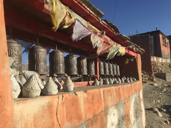 Monastery in Samar on the Upper Mustang Trail trek in Nepal, Himalayas