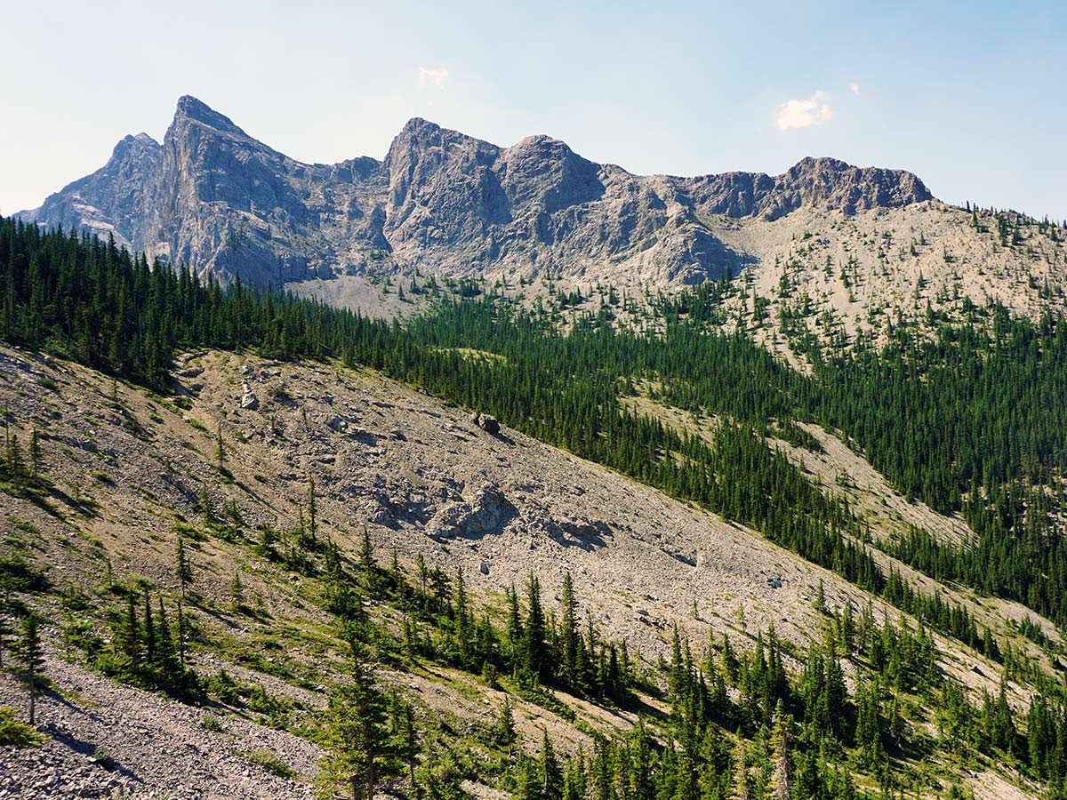 Beautiful views of the Mt. Yamnuska Circuit Hike in Canmore, Alberta