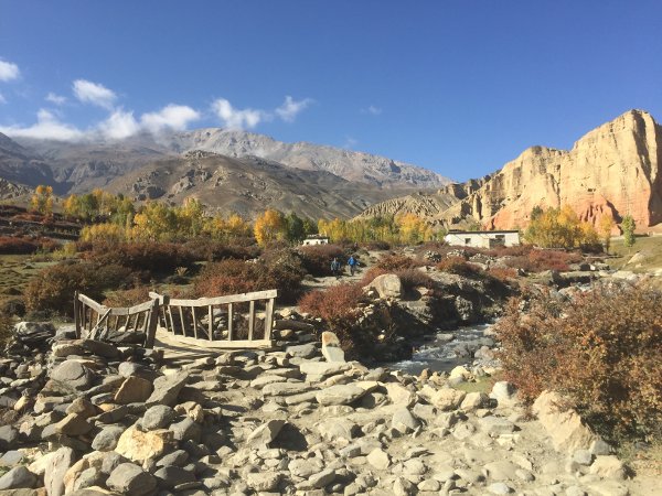 Oasis town in Mustang on the Upper Mustang Trail trek