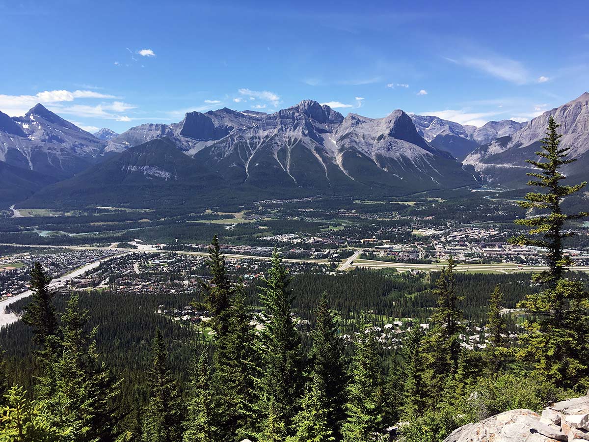 Canmore views from the Lady MacDonald Tea House Hike from Canmore, Alberta