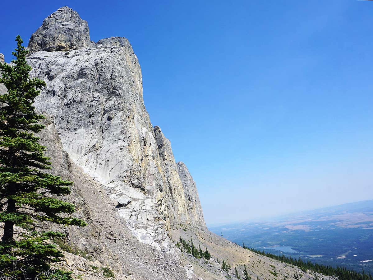 Trail of the Mt. Yamnuska Circuit Hike in Canmore, Alberta