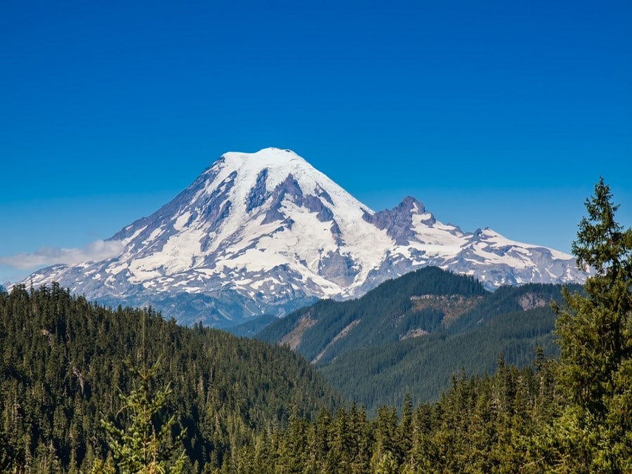 Mount Rainier as seen from the Pacific Crest Trail