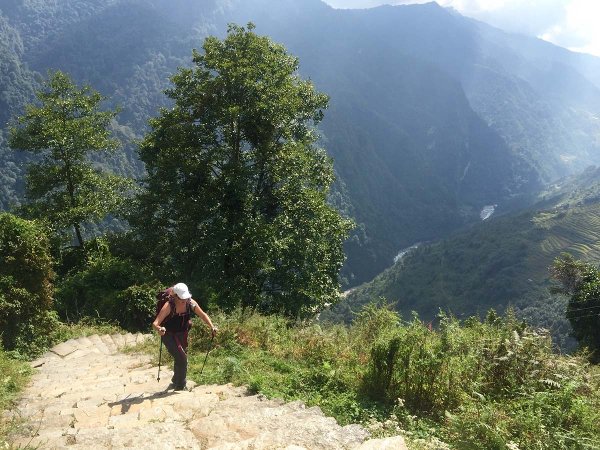 Staircase on the Annapurna Basecamp hike