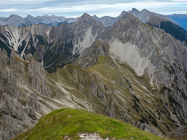 Trail of the Reither Spitze hike near Innsbruck, Austria