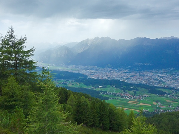 Trail of the Zirbenweg hike in Innsbruck, Austria