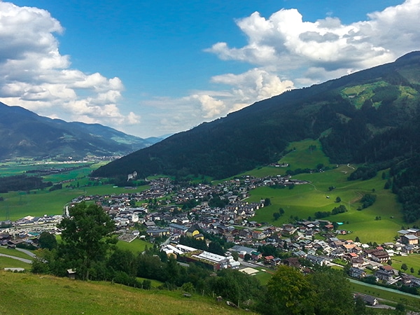 Scenic views from the Maiskogel Forest Route hike in Zell am See and Kaprun Valley, Austria