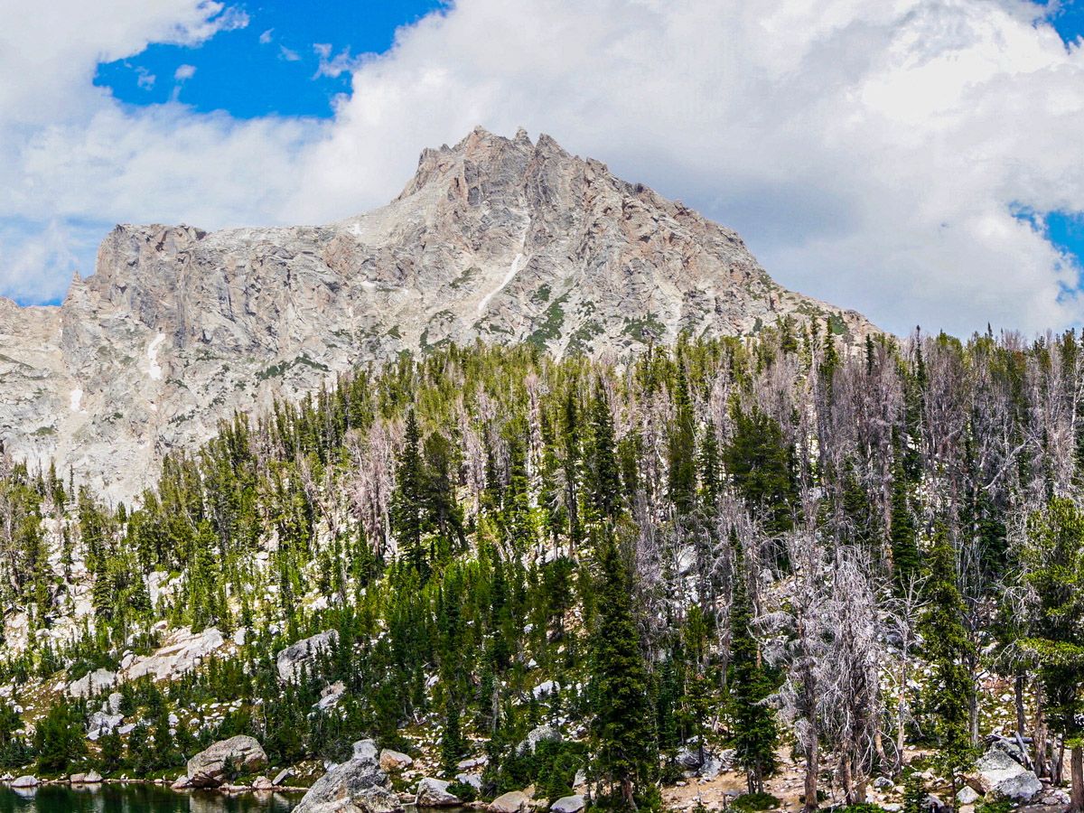 Mountain top at Amphitheater Lake Hike Grand Teton National Park