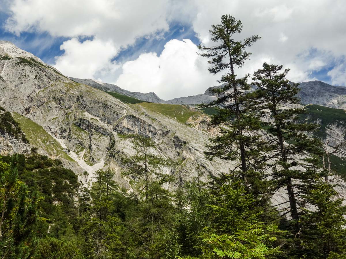 Beautiful trail of the Halltal Hike in Innsbruck, Austria