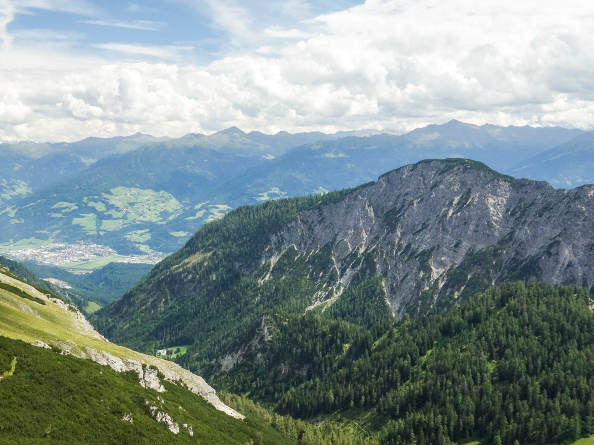 Valley views from the Halltal Hike in Innsbruck, Austria