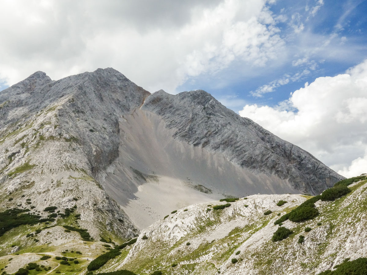 Lafatscher Joch view from the Halltal Hike in Innsbruck, Austria