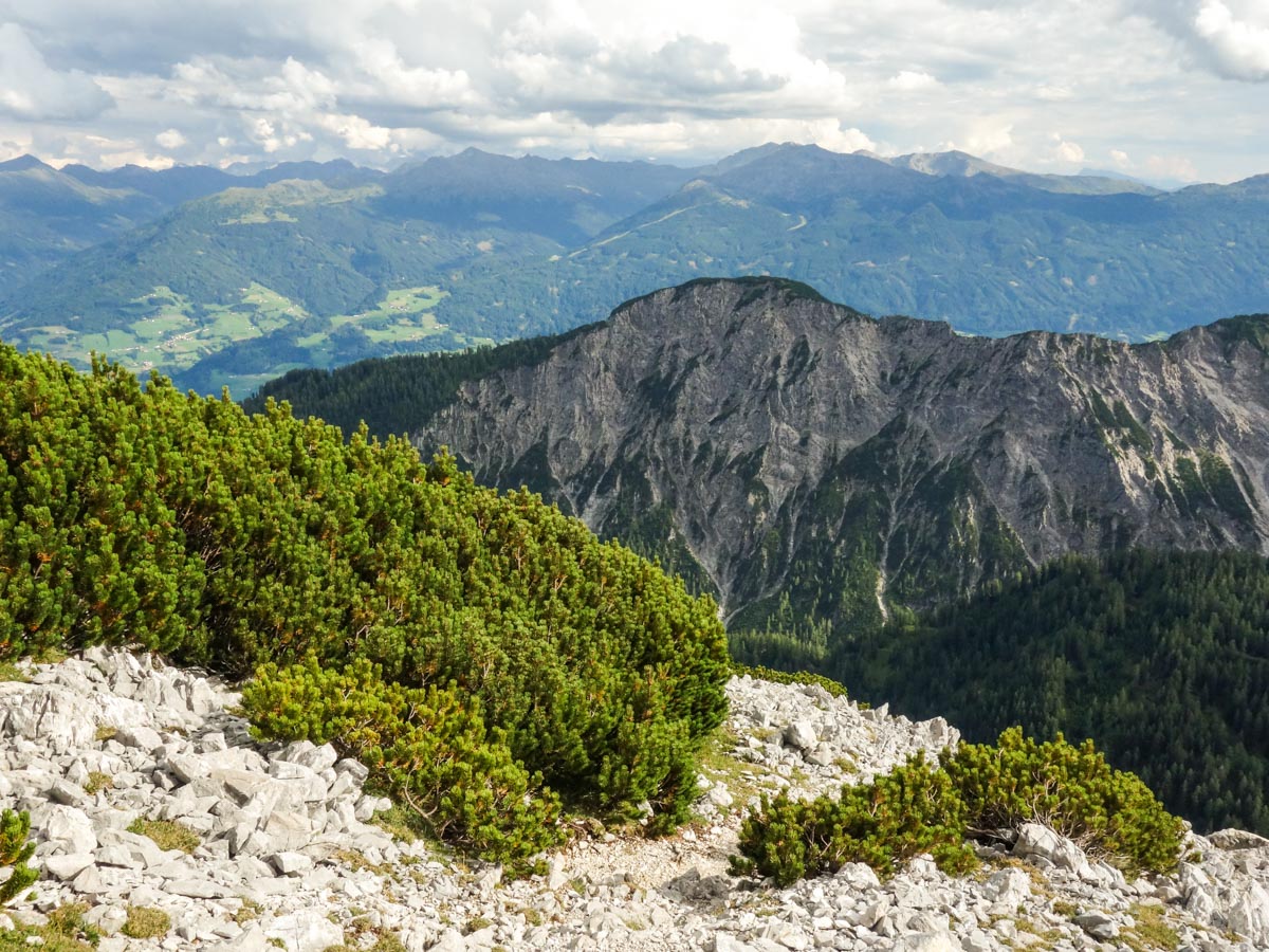 View from Lafatscher Joch on the Halltal Hike in Innsbruck, Austria