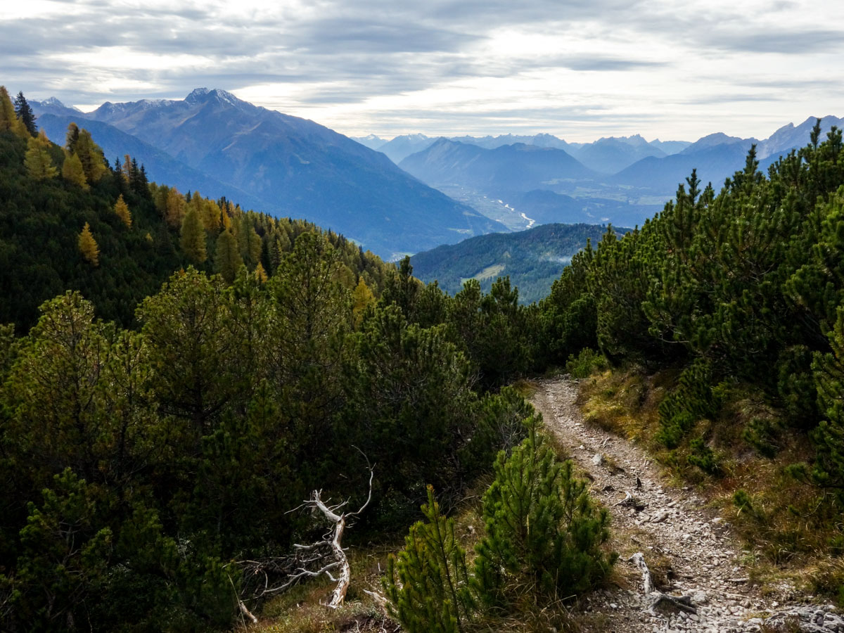 Descending on the Reither Spitze Hike in Innsbruck, Austria