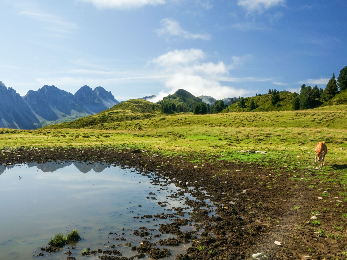 Salfains Lake on the Schaflegerkogel Loop Hike in Innsbruck, Austria