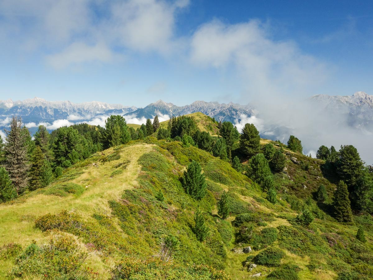 Panorama of the Schaflegerkogel Loop Hike in Innsbruck, Austria