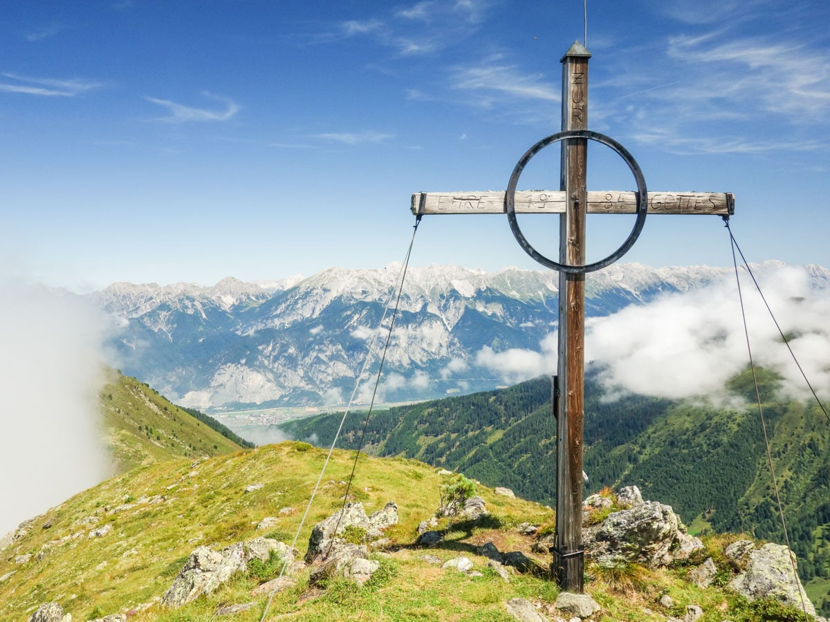 Peak on the Schaflegerkogel Loop Hike in Innsbruck, Austria