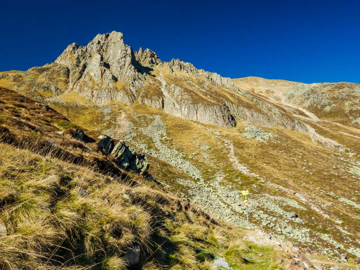 View to Rosskogel on Sellraintaler Höhenweg Hike in Innsbruck, Austria