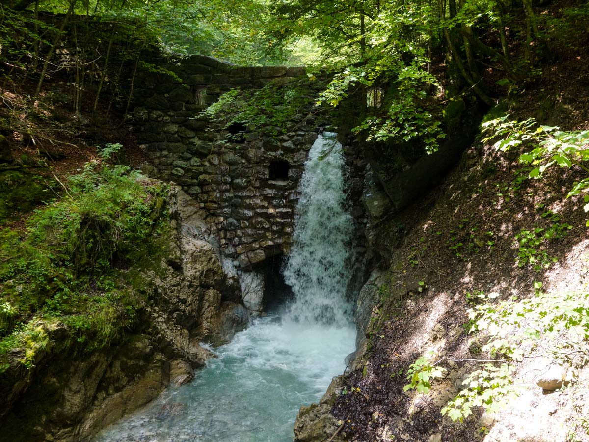 End of the trail on the Wolfsklamm Hike in Innsbruck, Austria