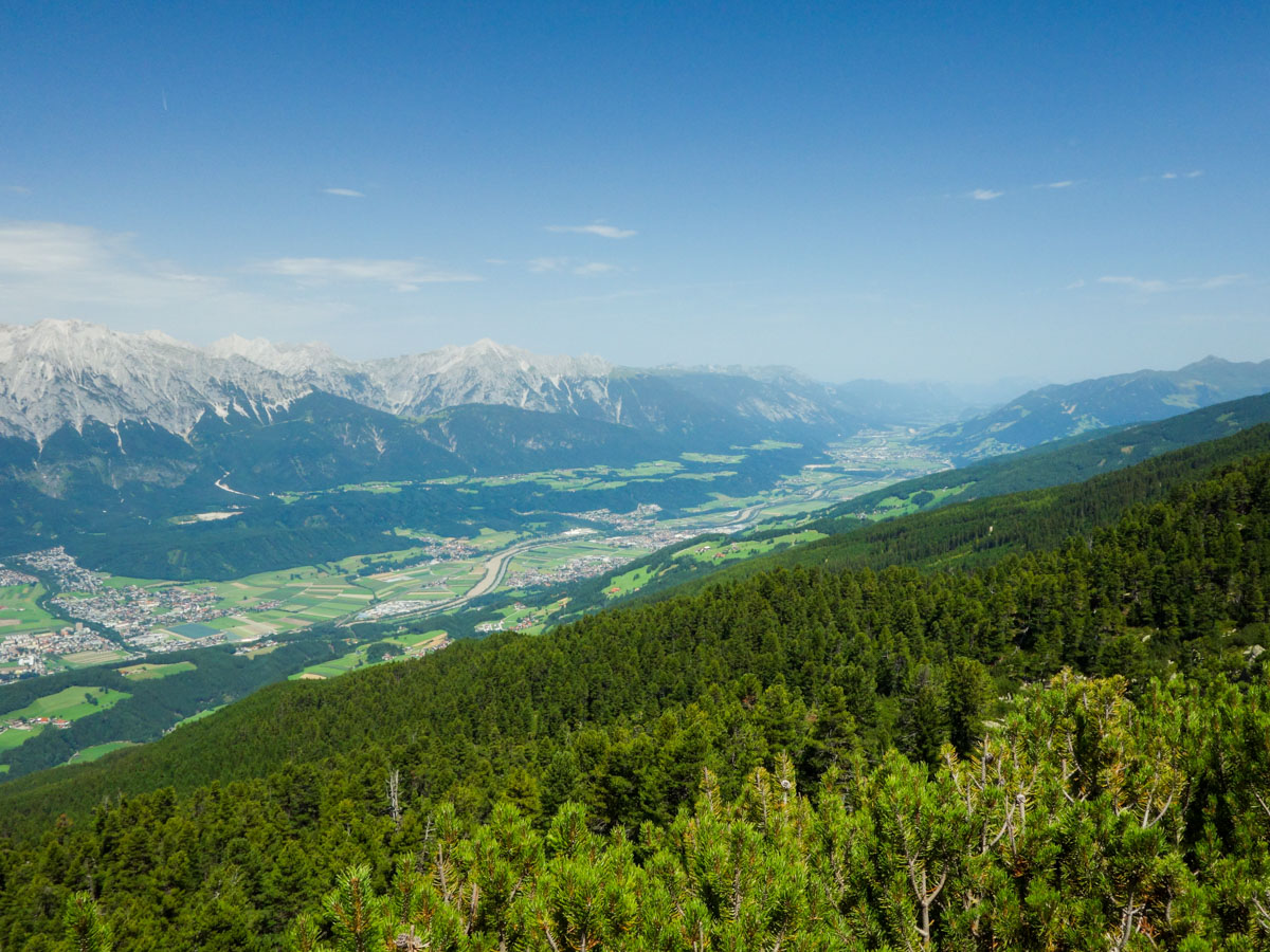 Beautiful views from the Zirbenweg Hike in Innsbruck, Austria