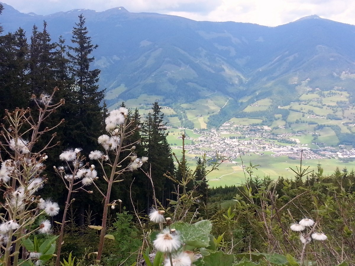Maiskogel Forest hike has beautiful views of Kaprun, Austria