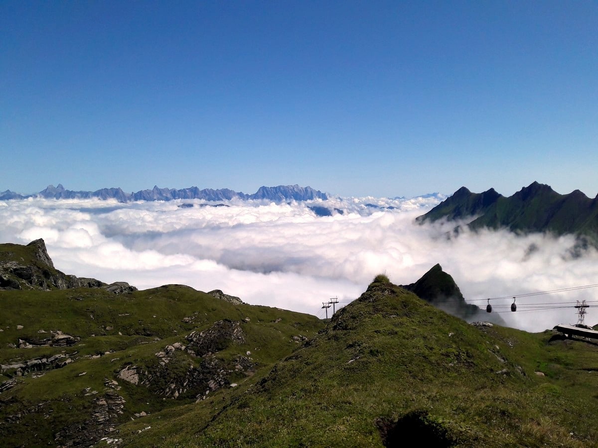 View towards Krefelder Hutte on the Glacier lake & Gaisstein Hike in Zell am See - Kaprun, Austria