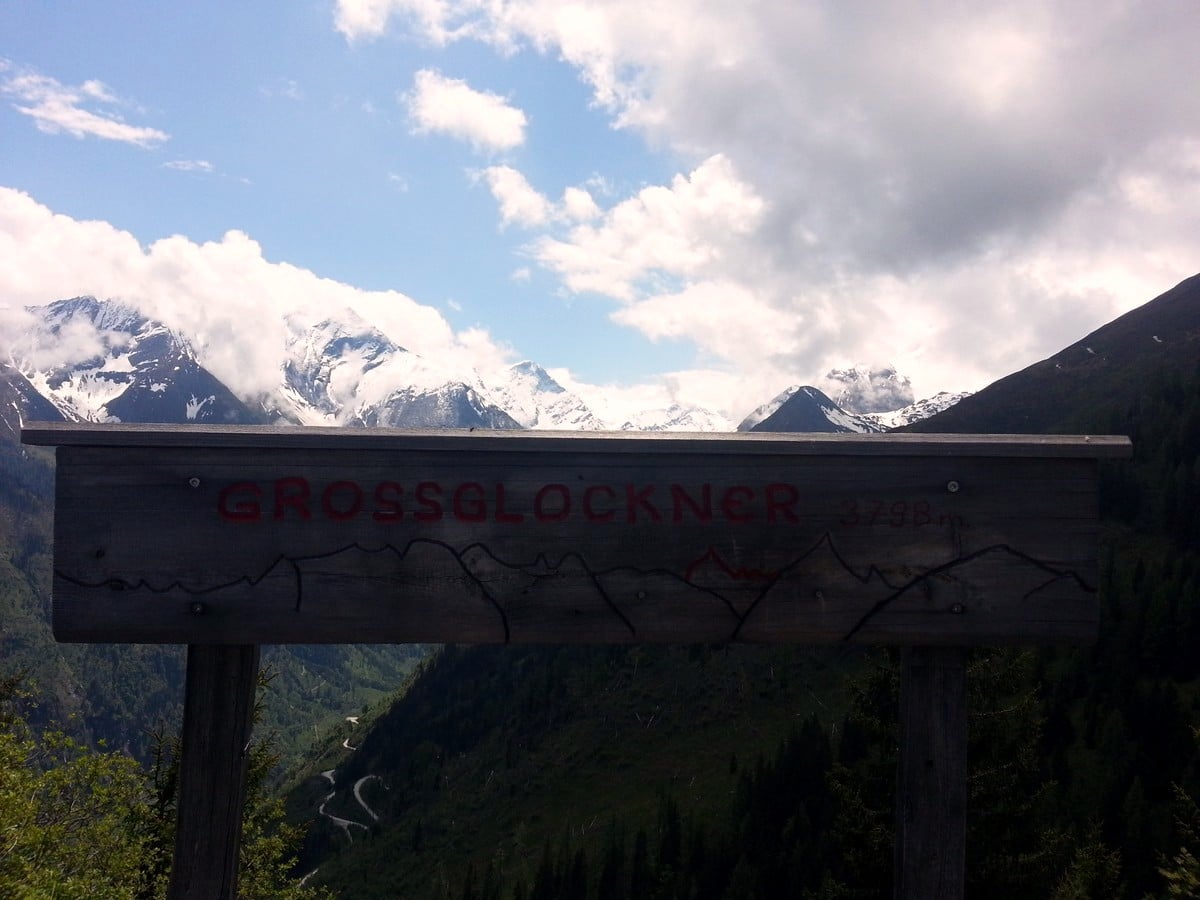 View from the terrace of Glocknerblick on the Glocknerblick via Jetzbachsteig Hike in Zell am See - Kaprun, Austria