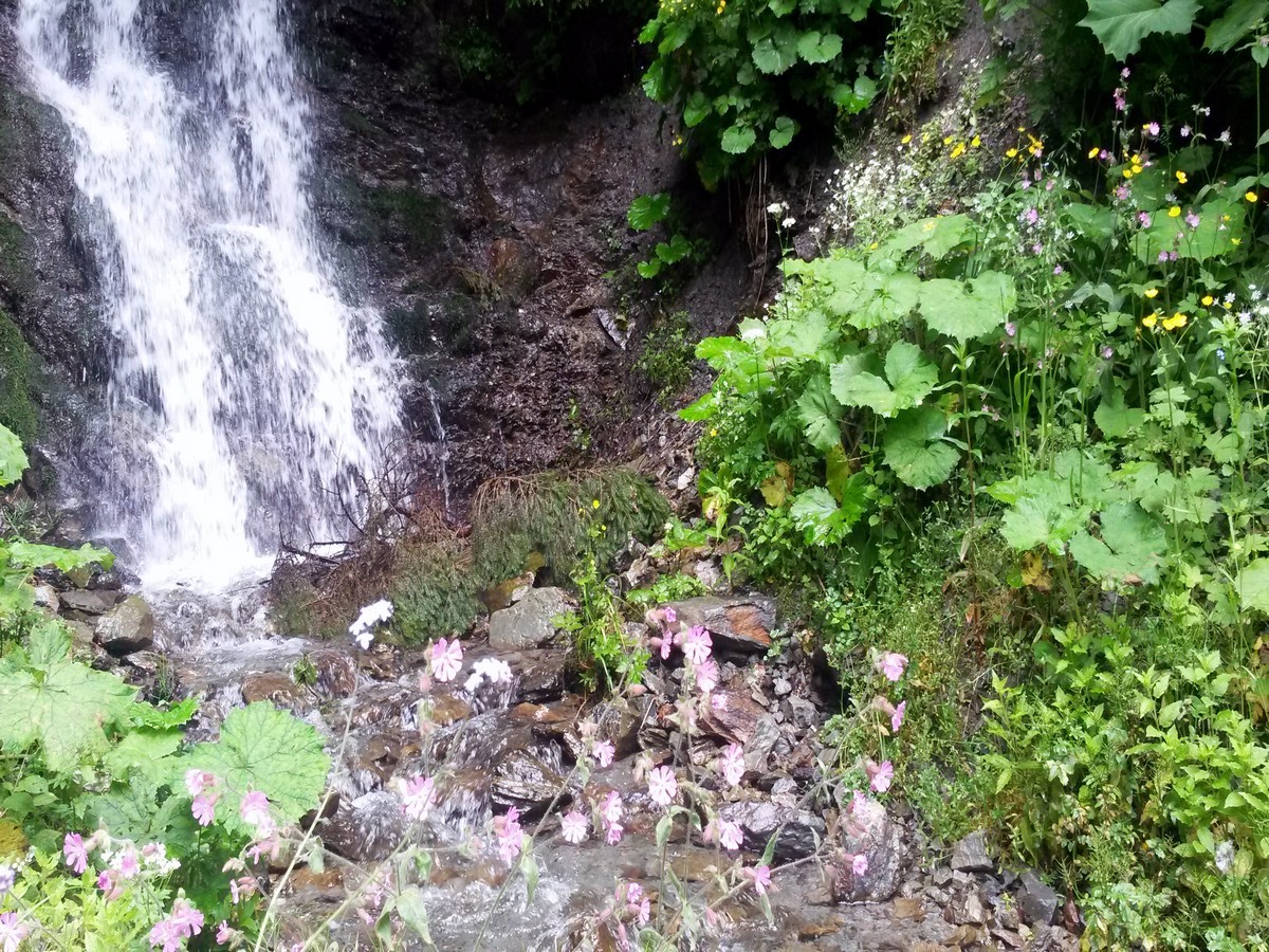 Waterfall on the Pinzgau Hut Loop Hike in Zell am See - Kaprun, Austria