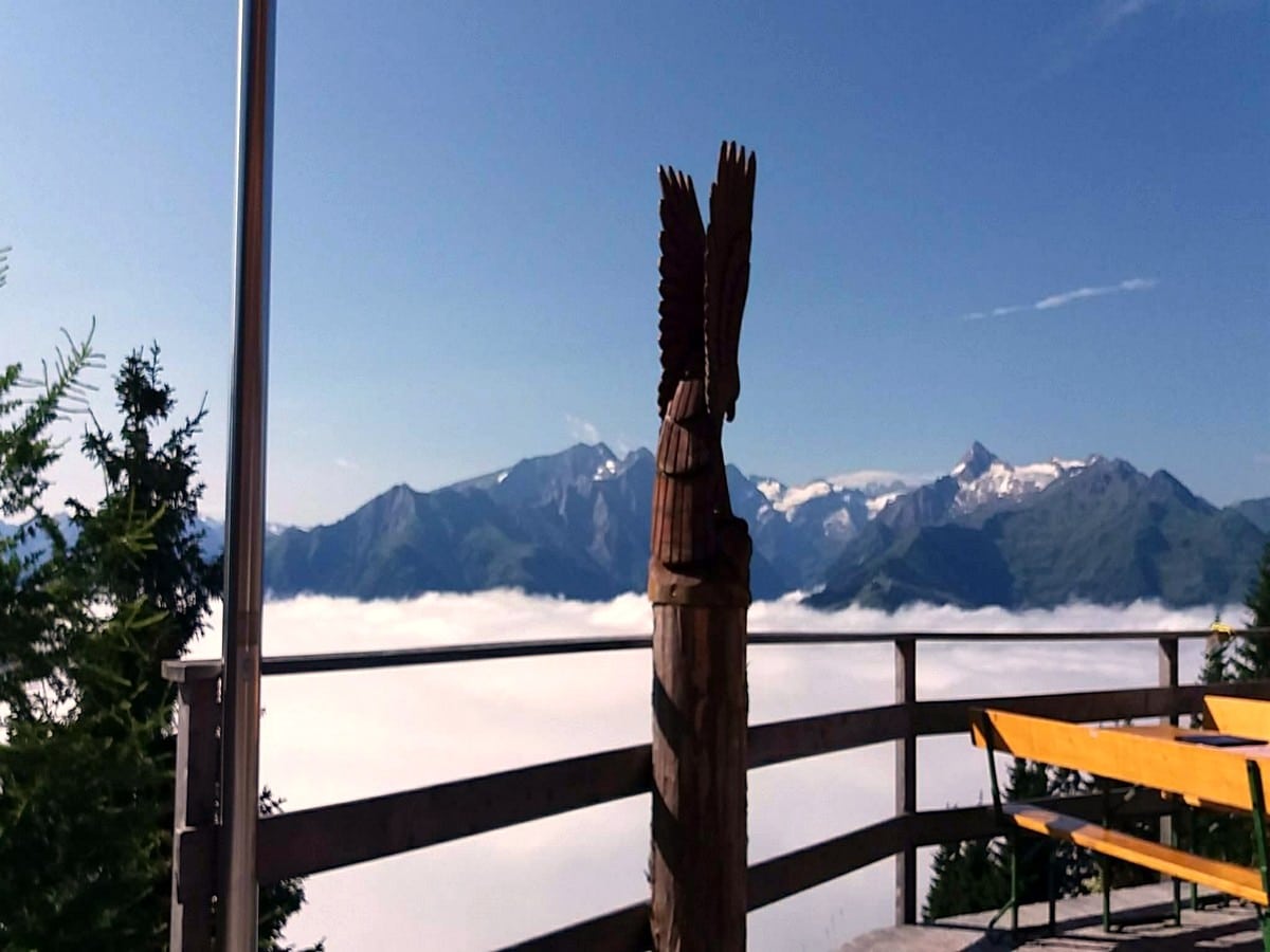 View from the hut on the Pinzgau Hut Loop Hike in Zell am See - Kaprun, Austria