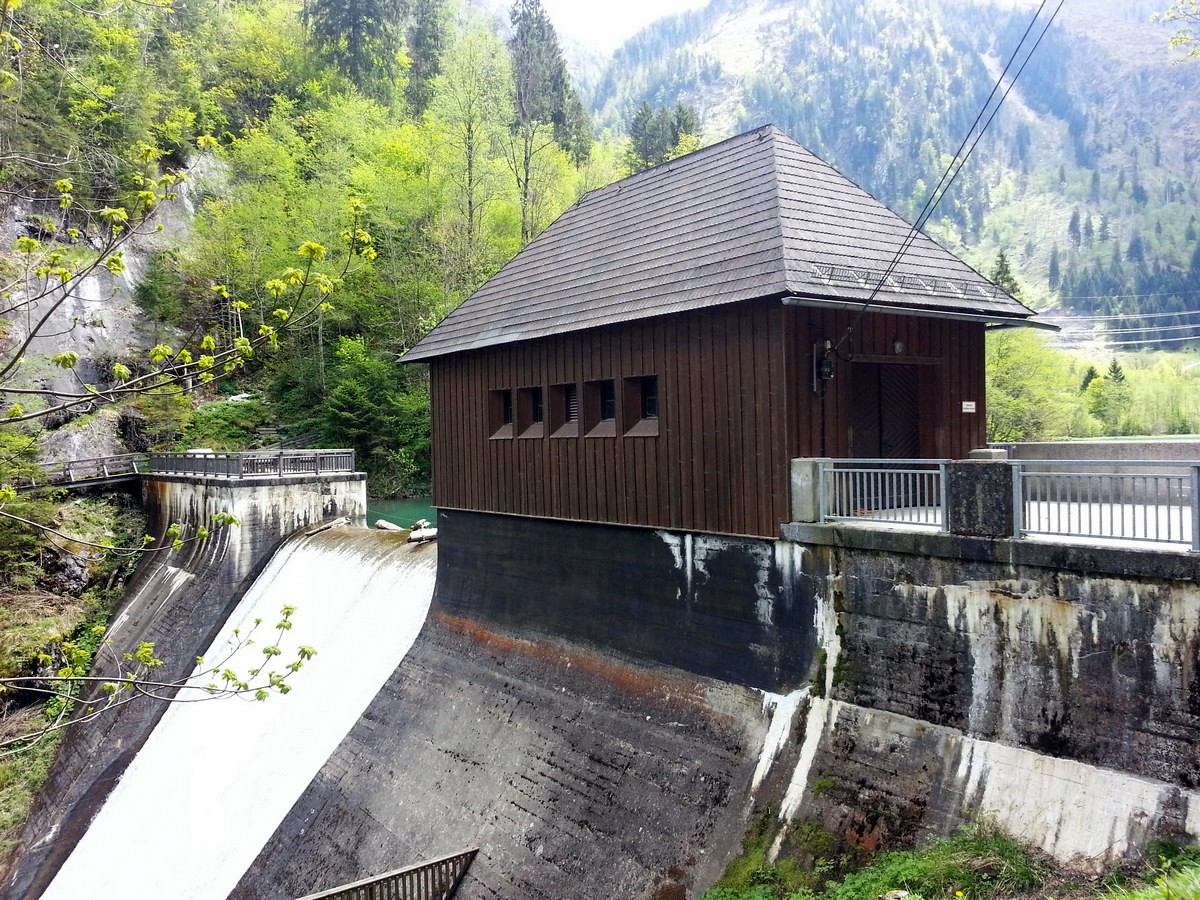 Dam at Klammsee on the Klammsee & Schneckenreith Hike in Zell am See - Kaprun, Austria