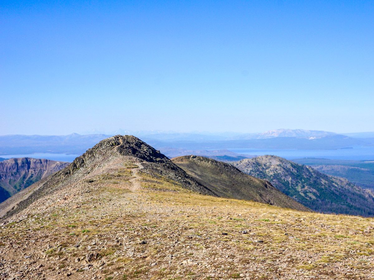 Mountain trail on Avalanche Peak Hike in Yellowstone National Park