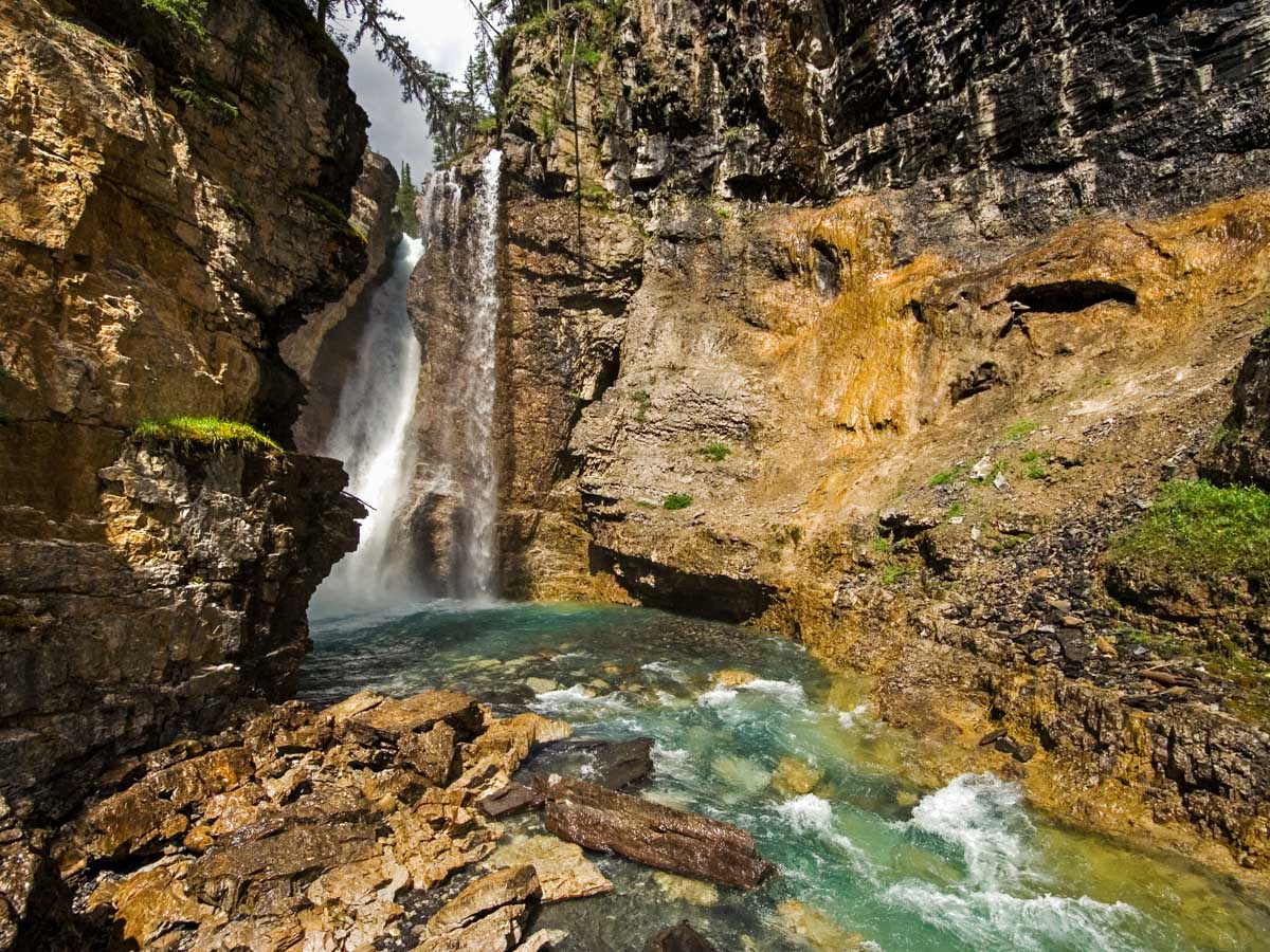 Trail of the Johnston Canyon Hike near Banff, the Canadian Rockies