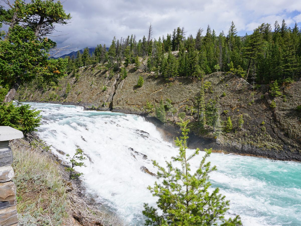 Views from the Banff Bow River to Bow Falls to Banff Springs Hike in Banff, Canadian Rocky Mountains