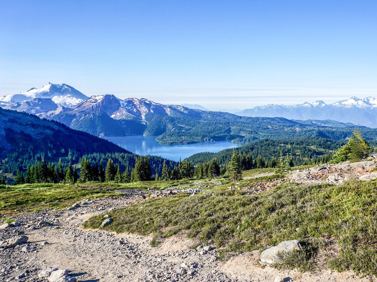 Hiking trail at Black Tusk Hike in Whistler rewards with amazing scenery