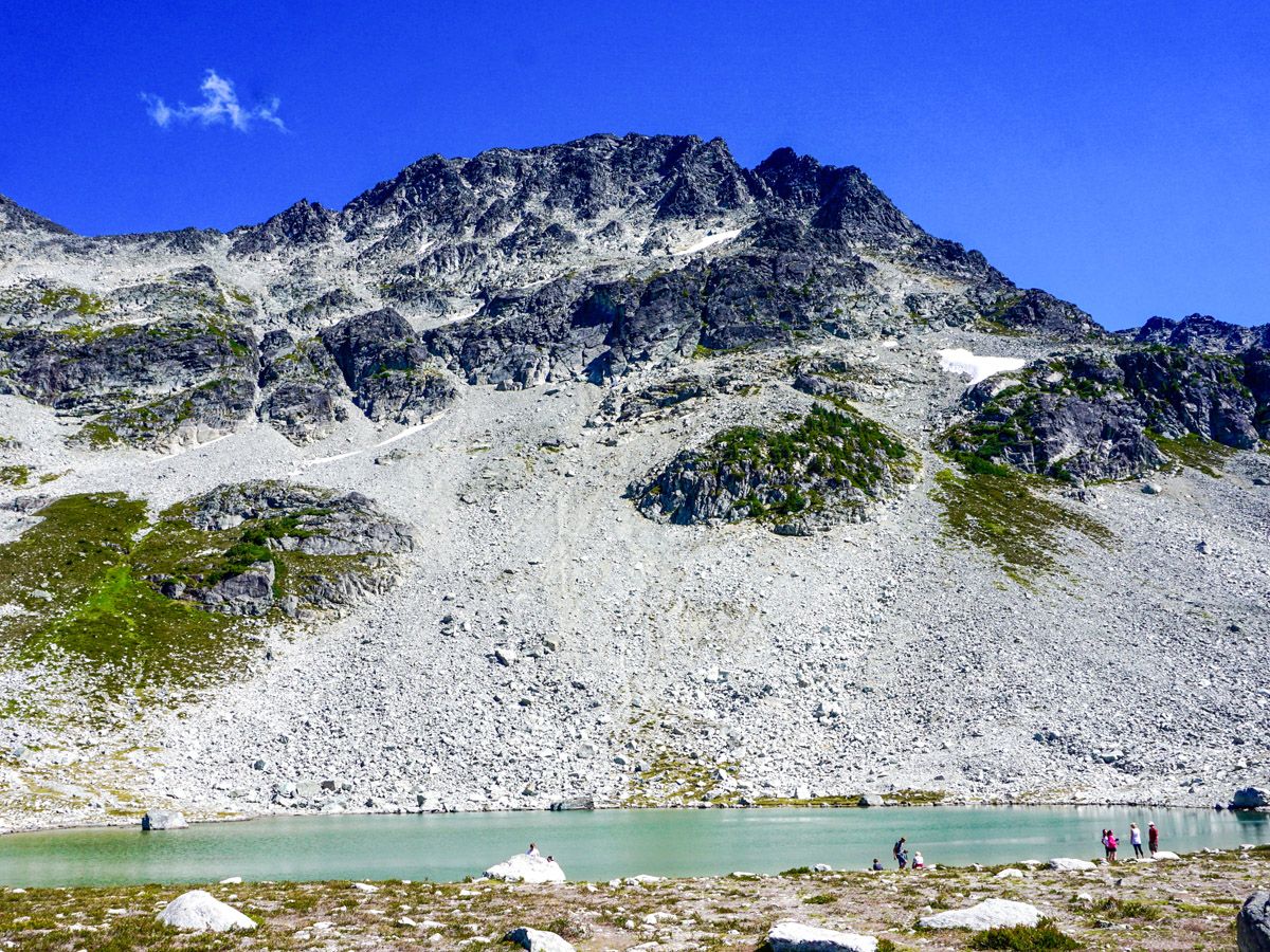 Lake and mountain at Blackcomb Meadows Hike in Whistler