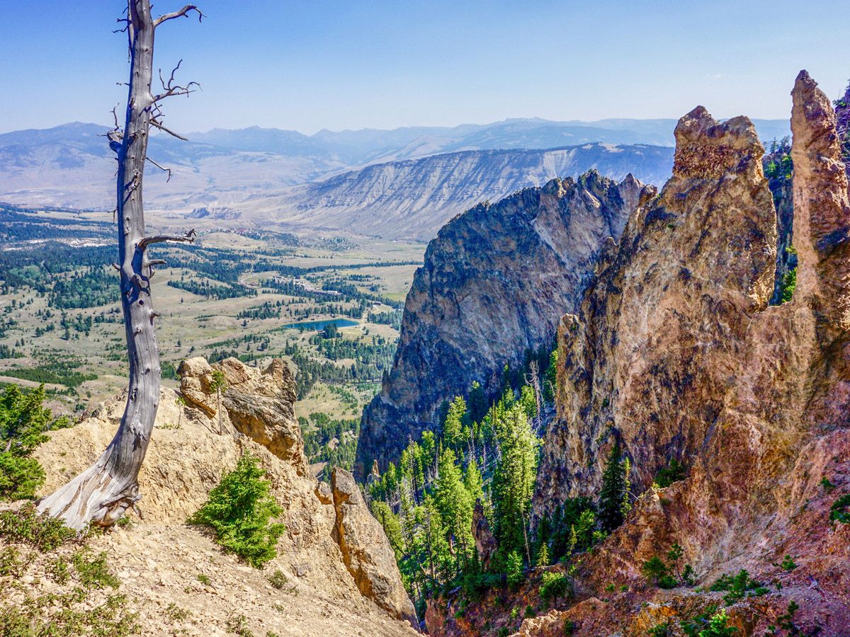 Beautiful rock formation on the Bunsen Peak Hike in Yellowstone