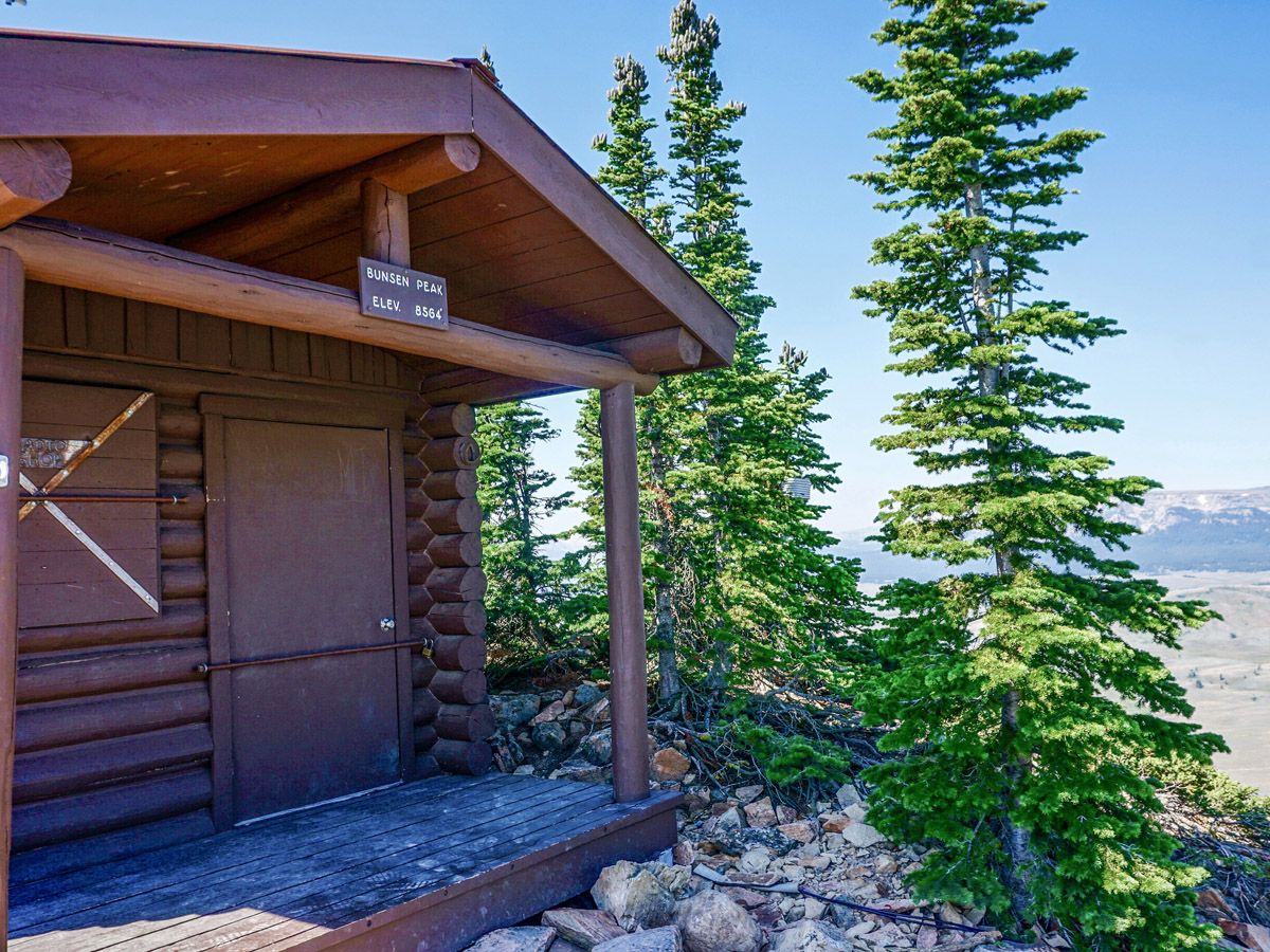 Small cabin on Bunsen Peak Hike in Yellowstone National Park